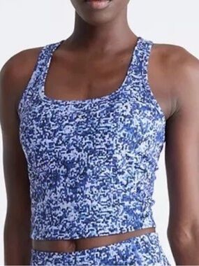 Calvin Klein Performance Sleek Low Impact Print Scoop Neck Tank Top XL